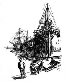 Ships in port, 1939. Creator: Paul Ambroise Valery