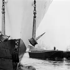Ships in the docks on the Thames, London, July 1965. Artist: John Gay