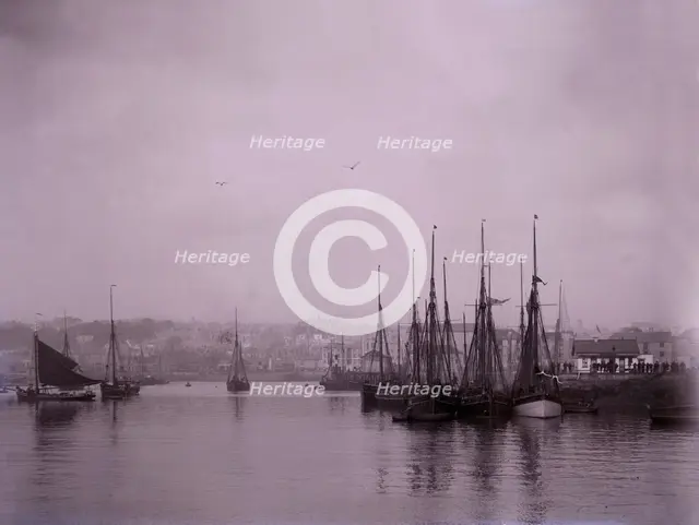 Ships in the harbour at Plymouth in Devon. Creator: Unknown.