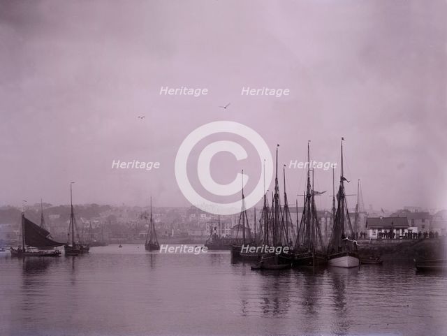 Ships in the harbour at Plymouth in Devon. Creator: Unknown.