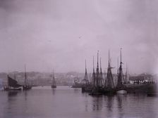 Ships in the harbour at Plymouth in Devon. Creator: Unknown