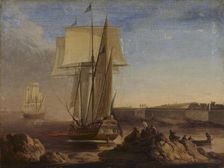 Ships in the Kustaanmiekka Strait, 1760-1765. Creator: Elias Martin