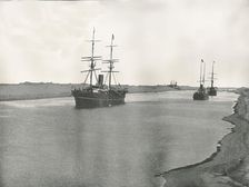 Ships on the Suez Canal, Kantara, Egypt, 1895. Creator: W & S Ltd