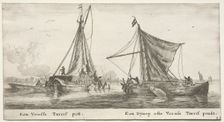 Ships of Amsterdam: A Frisian Peat Barge. The Dÿnop, near the Veensche Peat Pond. Creator: Reinier Nooms (Dutch, c. 1623-1667)