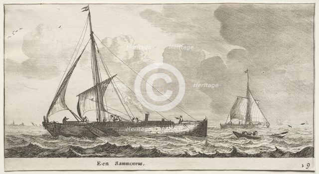 Ships of Amsterdam: A Merchantman. Creator: Reinier Nooms (Dutch, c. 1623-1667).