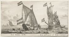 Ships of Amsterdam: Dutch Admiralty Yacht. A Guard Ship. Creator: Reinier Nooms (Dutch, c. 1623-1667)