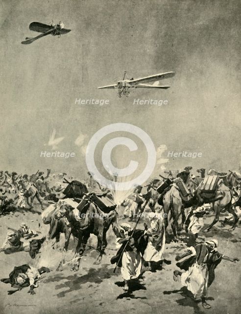 'Ships of the Air versus Ships of the Desert', First World War, (c1920). Creator: Unknown.