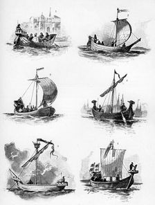 Ships of the Hanseatic League of the 14th and 15th century, (1903). Creator: Willy Stower