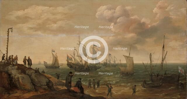 Ships off a Coast, 1628. Creator: Adam Willaerts.