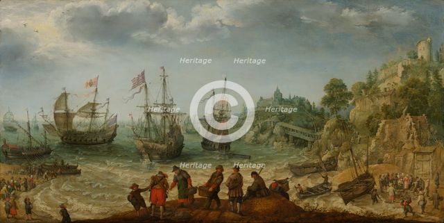 Ships off a Rocky Coast, 1621. Creator: Adam Willaerts.
