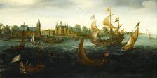 Ships off IJsselmonde, 1617. Creator: Aert Anthonisz