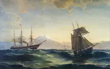 Ships off the Coast of Iceland, 1878. Creator: Carl Frederik Sorensen