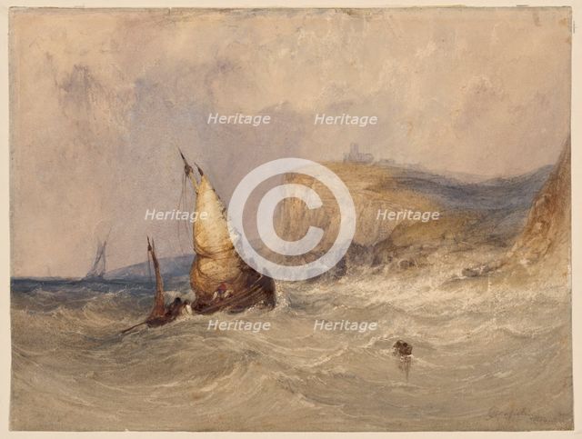 Ships Off Whitby, mid 19th century. Creator: Clarkson Stanfield.