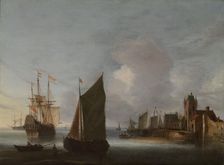 Ships near Zierikzee with the Zuidhavenpoort in the Background, c.1640-c.1650. Creator: Hendrick van Anthonissen