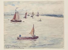 Ships near Dordrecht, 1887. Creator: Carel Nicolaas Storm