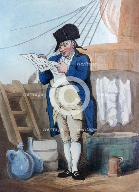 'Ship's Stores Clerk', 1799. Artist: Thomas Rowlandson