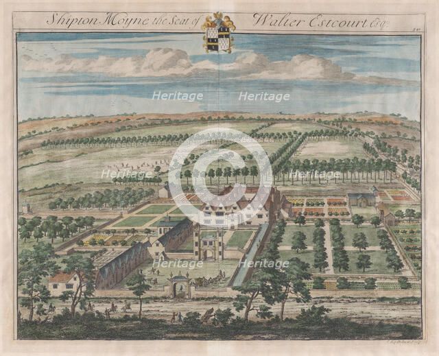 Shipton Moyne, The Seat of Walter Estcourt, Esq., [1712] reissued 1768. Creator: Johannes Kip.