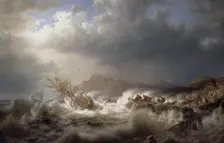 Shipwreck, 1853. Creators: Kilian Christoffer Zoll, Markus Larsson