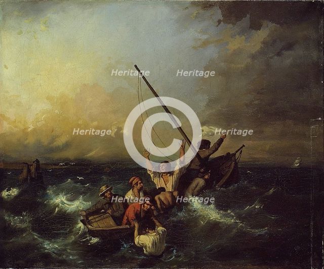 Shipwreck, 19th century. Creator: Eugene Isabey.