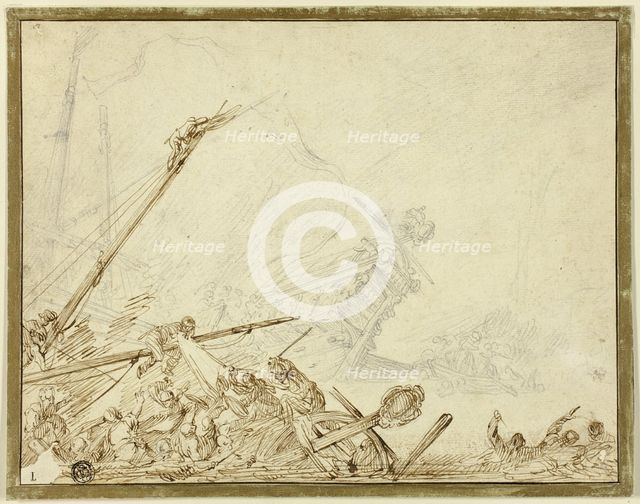 Shipwreck, n.d. Creator: Cornelis de Wael.