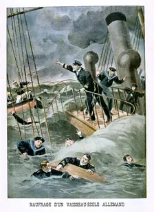 Shipwreck of a vessel-school, German, 1901