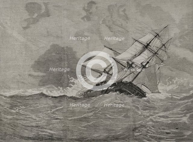 Shipwreck of the "Eurydice", which occurred near the Isle of Wight, on March 24, 1878. Creator: Bernardo Rico.