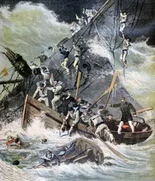 Shipwreck of the La Bourdonnais Sainte Marie, Madagascar, 1893. Artist: Henri Meyer