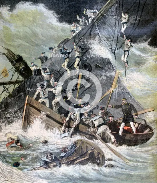 Shipwreck of the 'La Bourdonnais', Sainte Marie, Madagascar, 1893. Artist: Henri Meyer