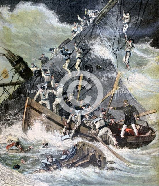 Shipwreck of the 'La Bourdonnais', Sainte Marie, Madagascar, 1893. Artist: Henri Meyer