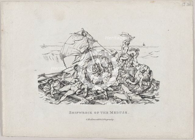 Shipwreck of the Meduse, 1820. Creators: Theodore Gericault, Nicolas-Toussaint Charlet.