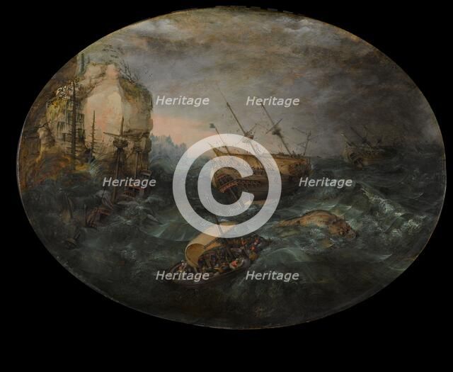 Shipwreck off a Rocky Coast, 1614. Creator: Adam Willaerts.