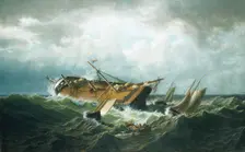 Shipwreck off Nantucket (Wreck off Nantucket after a Storm), ca. 1860-61. Creator: William Bradford