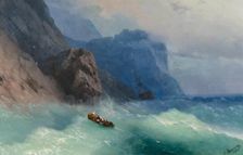 Shipwreck on a rocky coast, 1872. Creator: Aivazovsky, Ivan Konstantinovich (1817-1900)