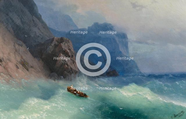 Shipwreck on a rocky coast, 1872. Creator: Aivazovsky, Ivan Konstantinovich (1817-1900).