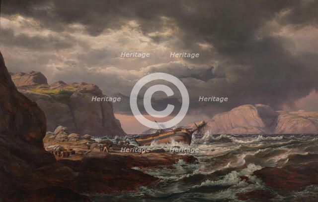 Shipwreck on the Coast of Norway, 1832. Creator: Johan Christian Dahl.