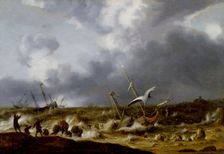 Shipwreck in a Storm, 1629. Creator: Willem Van Diest