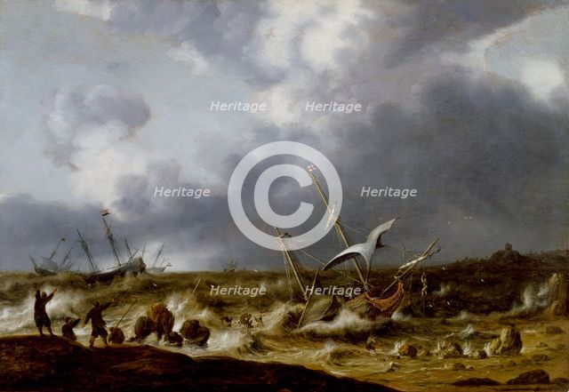 Shipwreck in a Storm, 1629. Creator: Willem Van Diest.