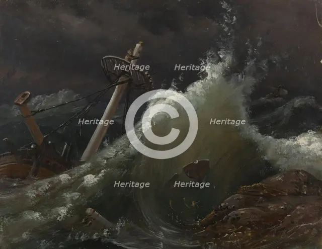 Shipwrecked, 1839. Creator: Knud Baade.