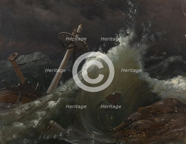 Shipwrecked, 1839. Creator: Knud Baade.