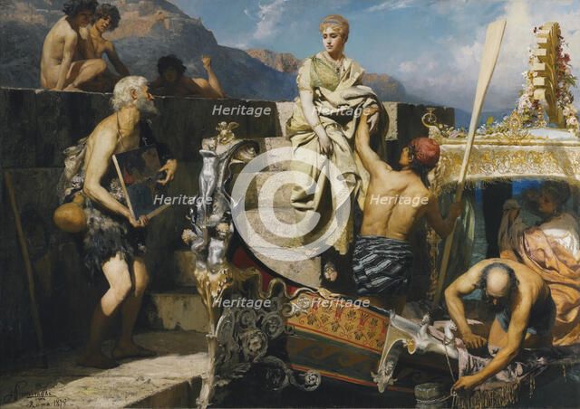 Shipwrecked beggar. Artist: Siemiradzki, Henryk (1843-1902)