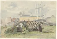 Shipyard, 1850. Creator: Willem Antonie van Deventer
