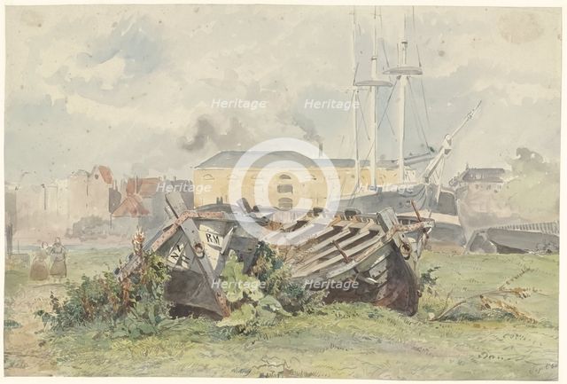 Shipyard, 1850. Creator: Willem Antonie van Deventer.