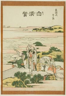 Shirasuka, from the series "Fifty-three Stations of the Tokaido (Tokaido gojusan..., Japan, c.1806. Creator: Hokusai