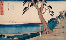 "Shirasuka: View at Shiomizaka Slope (Shirasuka, Shiomizaka fûkei)", between c1841 and c1842. Creator: Ando Hiroshige