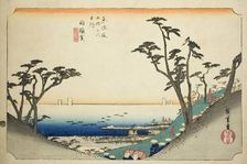 Shirasuka: View of Shiomi Slope (Shirasuka, Shiomizaka zu), from the series "Fifty..., c. 1833/34. Creator: Ando Hiroshige