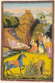 Shirin and Farhad, c. 1810. Creator: Amar Das Bhatti (Indian, active 1800s), attributed to ; Dana Bhatti (Indian, active 1800s)
