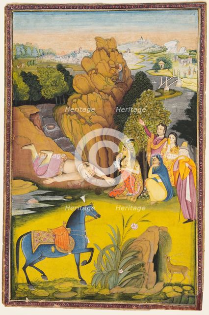 Shirin and Farhad, c. 1810. Creator: Amar Das Bhatti (Indian, active 1800s), attributed to ; Dana Bhatti (Indian, active 1800s).