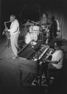 Shirley Scott, Dave "Fathead" Newman, Bobby Durham, North Sea Jazz Festival,...1996. Creator: Brian Foskett
