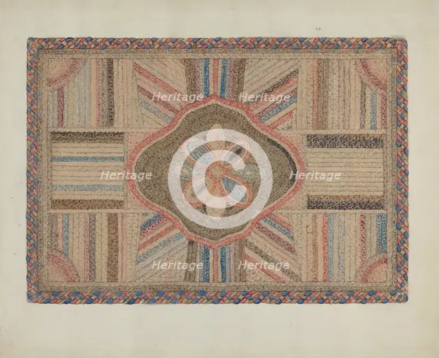 Shirred Rug, c. 1936. Creator: Elbert S. Mowery.