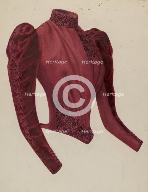 Shirtwaist, 1935/1942. Creator: Julie C Brush.